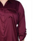 ფოტო #3 პროდუქტის Plus Size 3/4 Sleeve Roll Tab Satin Blouse