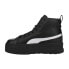 Puma Mayze Mid Lace Up Womens Black Sneakers Casual Shoes 38117002