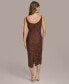 ფოტო #1 პროდუქტის Women's Square-Neck Sleeveless Lace Sheath Dress