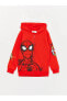 LCW Kids Kapüşonlu Spiderman Baskılı Uzun Kollu Erkek Çocuk Fermuarlı Sweatshirt