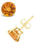 ფოტო #1 პროდუქტის Round-Cut Gemstone Stud Earrings in 14K Yellow Gold