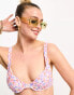 Фото #2 товара The Frolic Maternity beryl ditsy floral balcony bikini top in pink