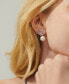 ფოტო #3 პროდუქტის Silver-Tone Mixed Cubic Zirconia Cluster & Imitation Pearl Drop Earrings, Created for Macy's