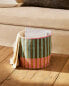 Kilim basket with pink stripes Розовый, 30 x 30 x 30 cm - фото #1