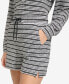 Фото #3 товара Women's Striped Knit Drawstring Shorts