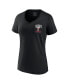 ფოტო #2 პროდუქტის Women's Black Texas Rangers 2023 World Series Champions Signature Roster V-Neck T-shirt