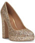 Glynis-P Block Heel Sequin Pumps