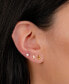 ფოტო #2 პროდუქტის 3-Pc. Set Cubic Zirconia, Snake, & Lightening Bolt Stud Earrings in Gold-Plated Sterling Silver, Created for Macy's