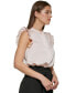 ფოტო #3 პროდუქტის Women's Solid Ruffled-Sleeve Half-Placket Blouse