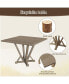 Фото #4 товара Modern Farmhouse Square Counter Table 45" Solid Wood Rustic Grayish Brown