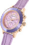 Фото #3 товара Swarovski Octea Lux Chrono Uhr, Schweizer Produktion, mit Lederarmband in Violett & Roségoldfarbenem Finish - Artikelnummer 5632263