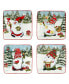 Фото #1 товара Christmas Gnomes 6" Canape Plates Set of 4, Service for 4