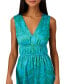 Women's Floral-Print Smocked-Waist Dress blue/green, 14 - фото #3