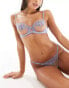 Lindex Senna Bella lace and mesh detail bra in cornflower blue