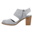 TOMS Majorca Closed Toe Block Heels Womens Grey Casual Sandals 10018245T