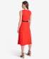 ფოტო #2 პროდუქტის Women's Belted A-Line Dress