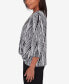 ფოტო #3 პროდუქტის Women's Opposites Attract Swirl Crew Neck Top with Necklace