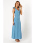 ფოტო #5 პროდუქტის Women's Michael Ruched Strap Maxi Dress