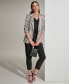 Фото #10 товара Women's Printed Stretch Twill Long-Sleeve Blazer