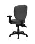 Фото #2 товара Mid-Back Gray Fabric Multifunction Ergonomic Swivel Task Chair With Adjustable Arms