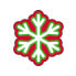 Фото #1 товара JIBBITZ Green And Red Snowflake Pin