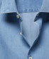 ფოტო #10 პროდუქტის Men's Regular-Fit Cotton Chambray Shirt