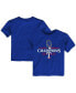 ფოტო #1 პროდუქტის Toddler Boys and Girls Royal Texas Rangers 2023 World Series Champions Logo T-shirt