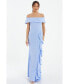 ფოტო #1 პროდუქტის Women's Bardot Ruffle Maxi Dress