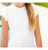 ფოტო #2 პროდუქტის Toddler, Child Girls White Flutter Sleeve Rash Top