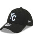 ფოტო #2 პროდუქტის Men's Black Kansas City Royals Logo 39THIRTY Flex Hat