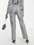 Simmi glitter tailored trouser co-ord in gunmetal