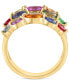 ფოტო #2 პროდუქტის EFFY® Multi-Gemstone (2-3/8 ct. t.w.) & Diamond (7/8 ct. t.w.) Wide Statement Ring in 14k Gold