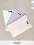 Фото #3 товара ASOS DESIGN 3 Pack t-shirt with crew neck in white, lilac and blue