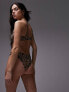Фото #3 товара Topshop mix and match high leg bikini bottoms in leopard print