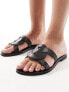 & Other Stories leather knot detail sandals in black