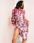 Фото #4 товара ASOS LUXE one shoulder iridescent sequin asymmetric mini dress in pink