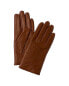 Фото #1 товара Phenix Quilted V Cashmere-Lined Leather Gloves Women's