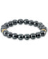 Фото #1 товара Браслет LEGACY for MEN hematite Bead Stretch in Gold-Tone