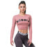 NEBBIA Thumbhole Sporty Old Rose long sleeve T-shirt