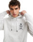 Parlez layover logo hoodie in grey