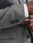 New Look slim suit jacket in dark grey texture