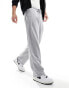 Фото #8 товара ASOS DESIGN wide leg pleated jogger in grey marl