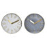 Фото #1 товара Настенное часы DKD Home Decor 35,5 x 4,2 x 35,5 cm Стеклянный Серый Позолоченный Алюминий Белый современный (2 штук)
