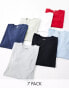 Фото #1 товара Hollister 7 pack icon logo t-shirt in white/black/grey/blues/green/red