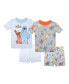 ფოტო #1 პროდუქტის Toddler Boys Short Pajama Set, 4 Pc