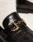 Фото #4 товара Glamorous horsebit loafers in black croc