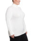 Фото #3 товара Plus Size Long Sleeve Turtleneck Sweater