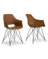 Set of 2 Alora Retro Modern Arm Chair with Steel Legs