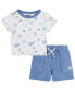 ფოტო #1 პროდუქტის Baby Boys Badges Printed T-shirt and Shorts Set