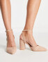 RAID Neima block heeled shoes in beige micro